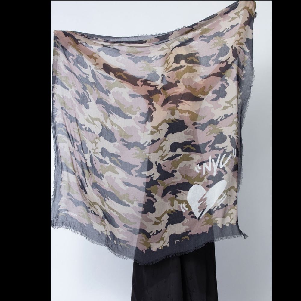 Zadig Voltaire delta camo Jormi Scarf